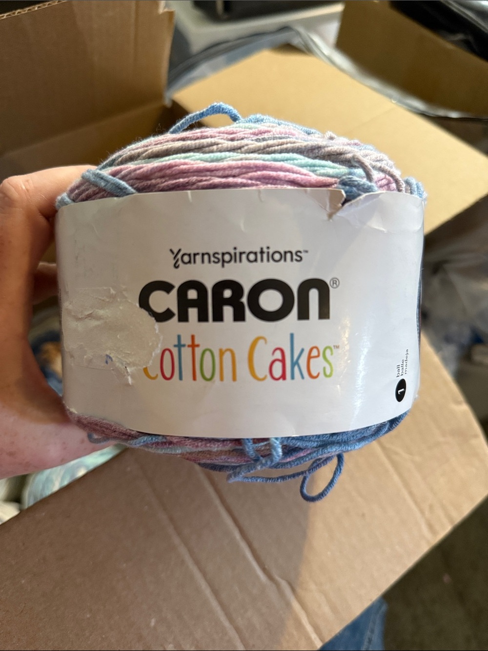Caron Cotton Cakes Multicolor Cotton Yarn - Candied Lavender